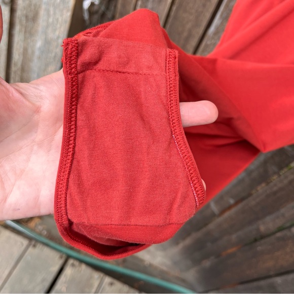 Everlane Supima Cotton High Neck Sleeveless Rust Bodysuit Sz S - Picture 6 of 11